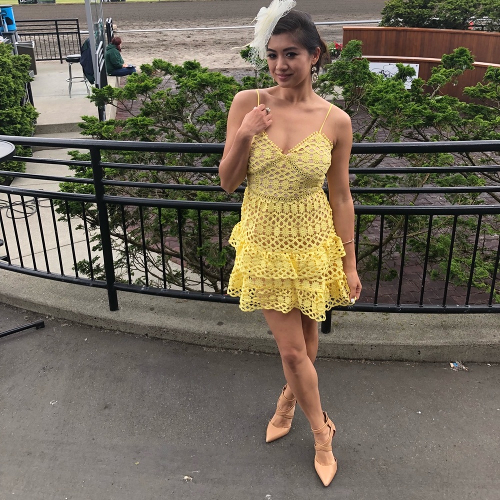 Lulus yellow mini dress